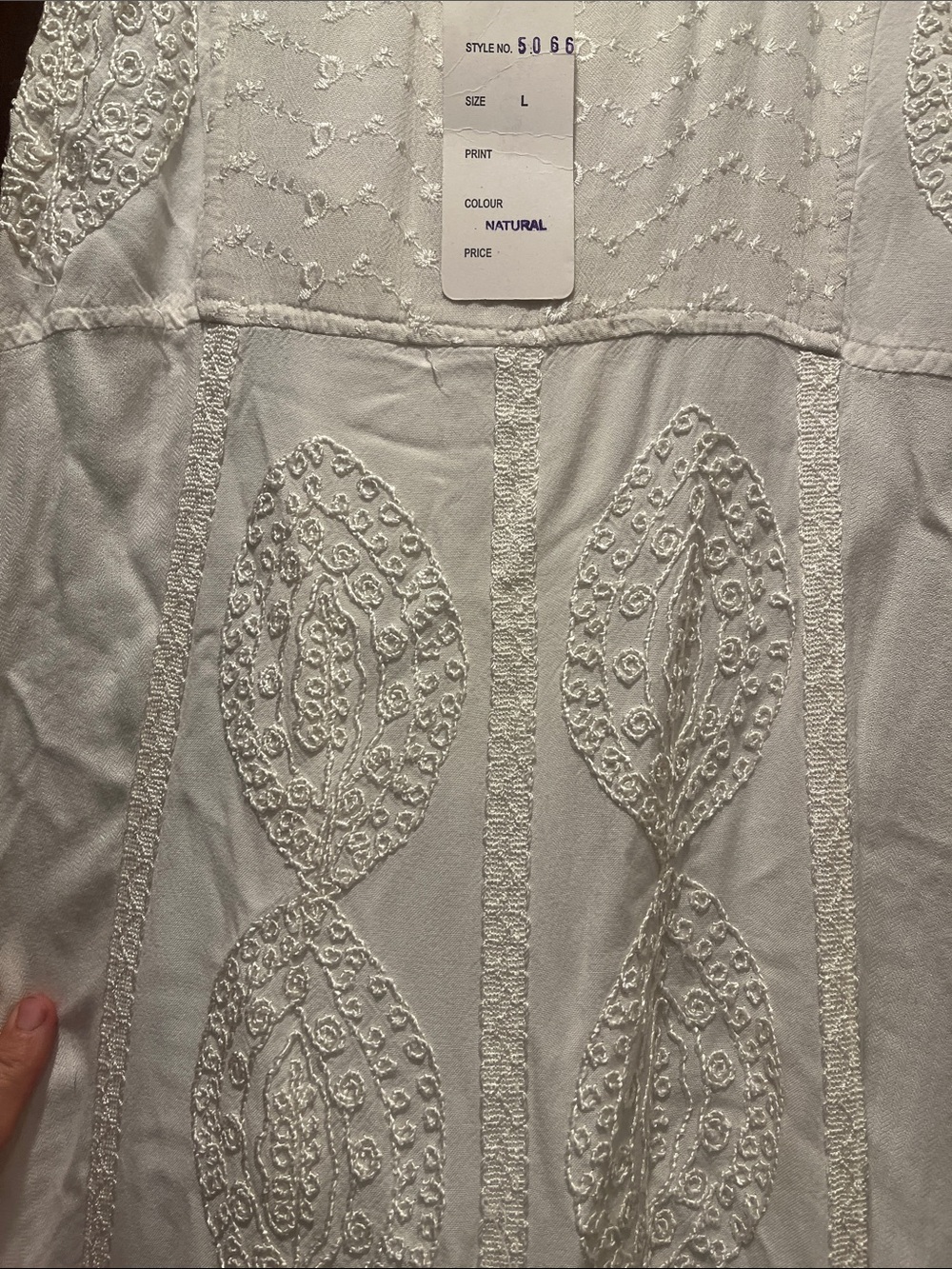 Cute Options Off White Embroidered Sleeveless Maxi Dress - Picture 4 of 6